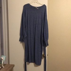 Gap Large Heathered Blue Sweater Dress
